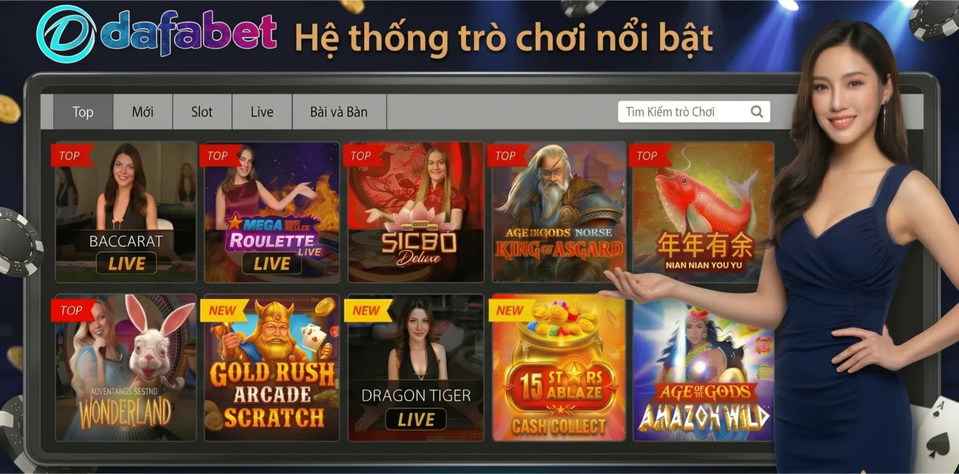Hệ sinh thái cá cược Dafabet đa dạng với thể thao, casino live, keno và xổ số